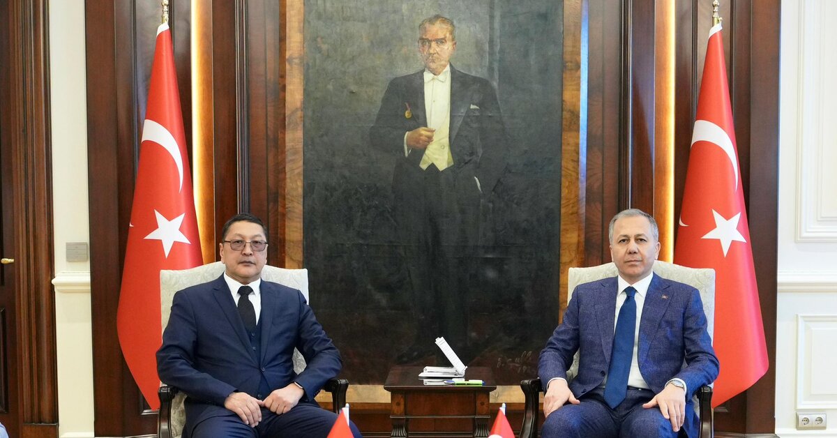 İçişleri Bakanı Yerlikaya, Kırgızistan Acil Durumlar Bakanı Ajikeyev’i kabul etti