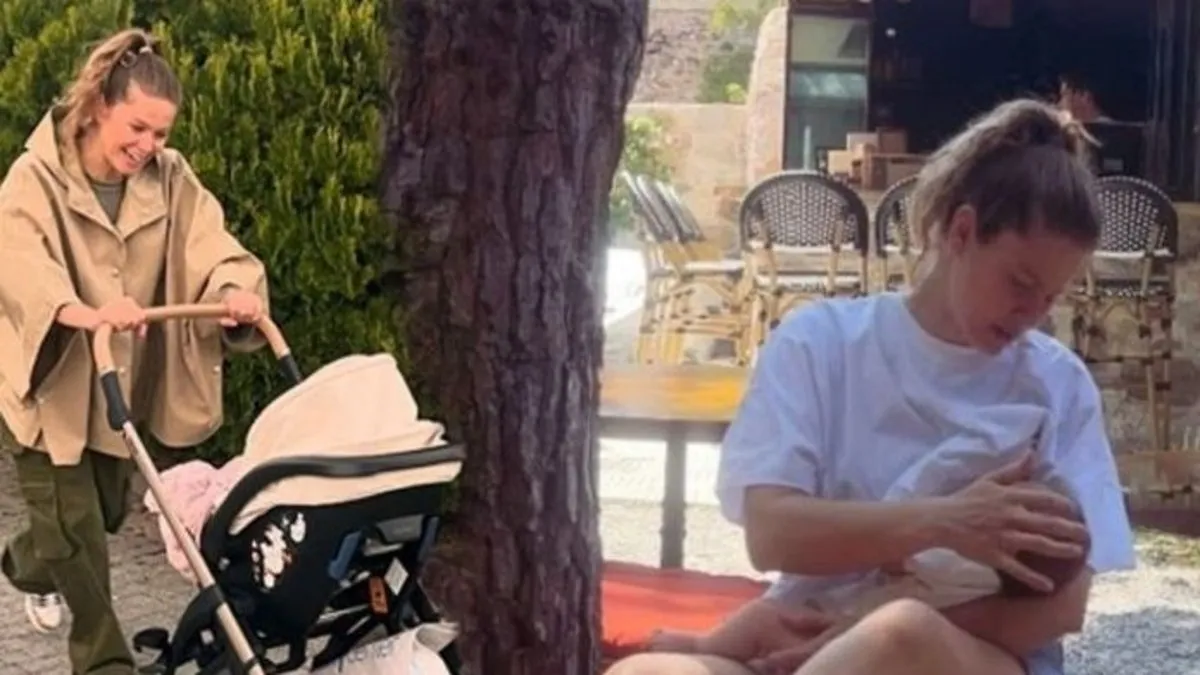 Ünlü oyuncu Burcu Biricik ilk kez minik kızını paylaştı! İşte 4,5 aylık Luna!